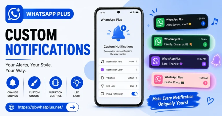 custom notification whatsapp plus